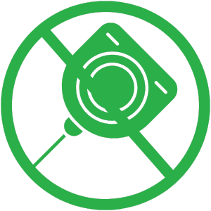 Sprint_No Permanent Implant green icon of a medical device being crossed out indicating no permanent implant with Sprint treatment
